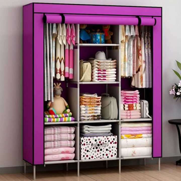 3%20Door%20Storage%20Wardrobe%20Foldable%20and%20Movable%20Cloth/Fabric%20Wardrobe%20with%20Zip%20Up%20Collapsible%20Cupboard%20Model%2088130%20-%20Image%202