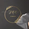 Custom 3D Gold Transfer Sticker Silver Metal Logo DTF print Perfume bottle Label Shine Embossed Brand Decal Self-adhesive relief. 
