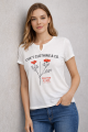 Women's Graphic T-Shirt White Flower Design Short Sleeve Casual Top for Teens And Adults. 