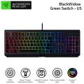 Razer BlackWidow Mechanical Keyboard 2019 Gaming Office 104 Keys RGB Green Switches Wired Keyboard Black. 