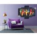 Five (5)Pieces Modern Hd Printed Home Decor Wall Art Picture Frame - Ice Cream. 