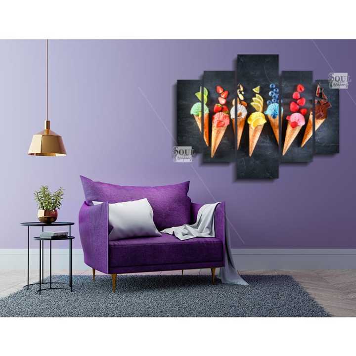 Five%20(5)Pieces%20Modern%20Hd%20Printed%20Home%20Decor%20Wall%20Art%20Picture%20Frame%20-%20Ice%20Cream%20-%20Image%203