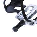 Stationary Bike Pedals, Exercise Bike Pedals with Straps and Toe Clips, Fits Exerciser Equipment & Exercise Bike Bicycle , Long 14mm spindle. 