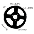 25H 136 Chain + 68T Sprocket 2 Stroke 47CC 49CC for Mini Small Sports Car Pocket Bike Off-Road Motorcycle Spare Parts. 