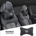 1Pcs Car Seat Headrest Auto Logo Neck Pillow For Audi S6 S7 SQ7 A2 A3 A4 A5 A6 A7 A8 A8L Q1 Q3 Q4 Q5 Q6 Q7 Q8 TT Quattro SQ5 RS3. 