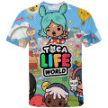 Hot Children Game Toca Life World Tshirt 3D Anime Toca Boca Life World Game T Shirt Kids Tops Tee Teenager Oversized Streetwear. 