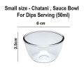 Classic Transparent Glass Bowl for Mixing / Serving-Sauce,Soup, Snacks, Fruits -(3 Sizes- 405ml,180ml,50ml). 