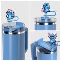 5pcs New Cartoon Stitch Straw Cover Cap Cute 8mm 10mm Straw Tip Covers Funny Tumbler Accessories Straw Topper for Stanley Cup 30 40 Oz. 