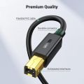 UGREEN USB Printer Cable USB 2.0 Bralded Cord Type A Male to Type B Male Printer Scanner Cable High Speed Compatible with Epson, Brother, HP, Canon, Lexmark, Dell, Xerox, Samsung, Plano, DAC. 