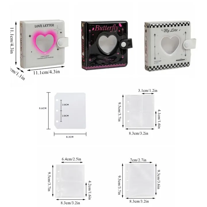 Photo%20Organizer%20Stationery%20Love%20Heart%20Photo%20Album%20Shell%20Cover%20&%20Inner%20Pages%20Binder%20Photocards%20Holder%20Large%20Capacity%20Simple%20Picture%20Albums%20Collection%20Kpop%20Card%20-%20Image%202