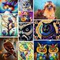 Animal Owl Eagle DIY Painting By Numbers Set Acrylic Paints 50*70 Canvas Painting Handmade Crafts For Adults Handicraft Wall Art. 