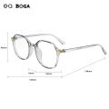 OQ BOGA 7 Colors Unisex Anti Blue Light Radiation Computer Glasses Women Men Eye Protection Fashion Plastic Polygon Frame Eyewear. 