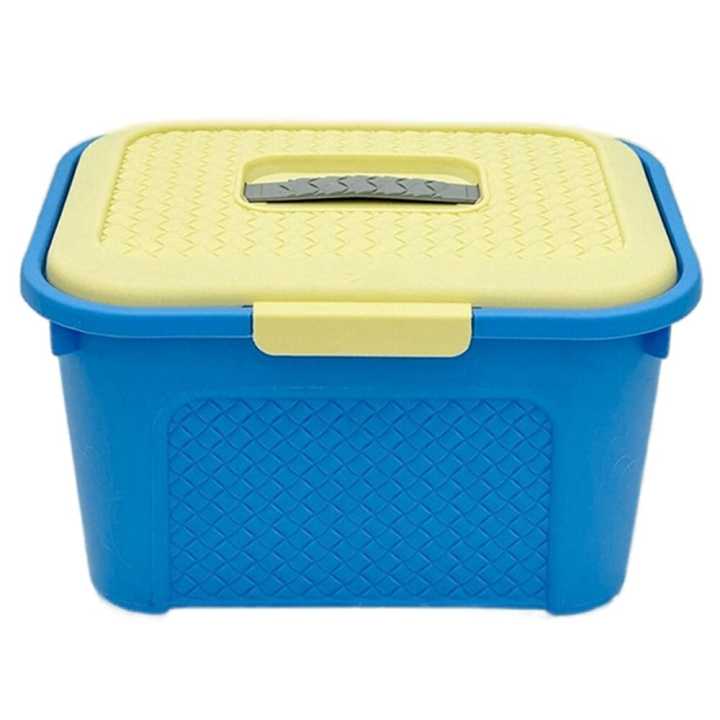 Plastic Storage Box Home Organizer With Lockable Lid Outdoor For Cloths Food Makeup Medicine Etc.