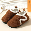 Winter Home Shoes Boys Girls Cotton Slippers Solid Warm Kids Indoor Plush Floor Shoes Children Soft Sole Anti-slip Cotton Shoes. 