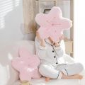 New Pink Sakura Plush Throw pillows Kawaii Flower Plush Pillow Mat Lifelike Soft Cherry Blossom Cushion Plushie Props Gift. 