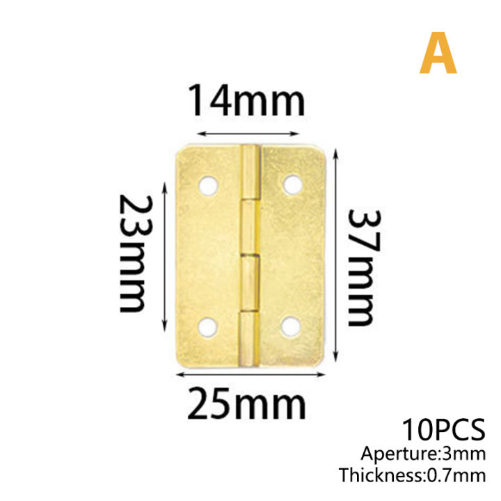 10PCS Mini Metal Hinges Retro Door Hinges Hinge With Screws Furniture Hinges