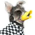 Dog Mouth Cover For Anti-Bite Duck Mouth Pattern Silicone Muzzle Mask Small Size. 
