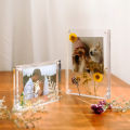 Transparent Acrylic Display Board Magnetic Double Sided Photo Frame Clear Crystal Poster Desk Show Stand Desktop Decor for Home. 