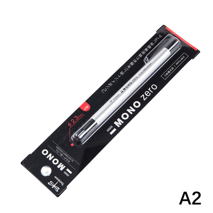 Tombow MONO Zero Mechanical Eraser Refillable Pen Shape Sketching Painting High Gloss Rubber Press Type School Stationery