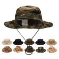 Camouflage Boonie Men Hat Tactical US Army Bucket Hats Military Multicam Panama Summer Cap Hunting Hiking Outdoor Camo Sun Caps. 