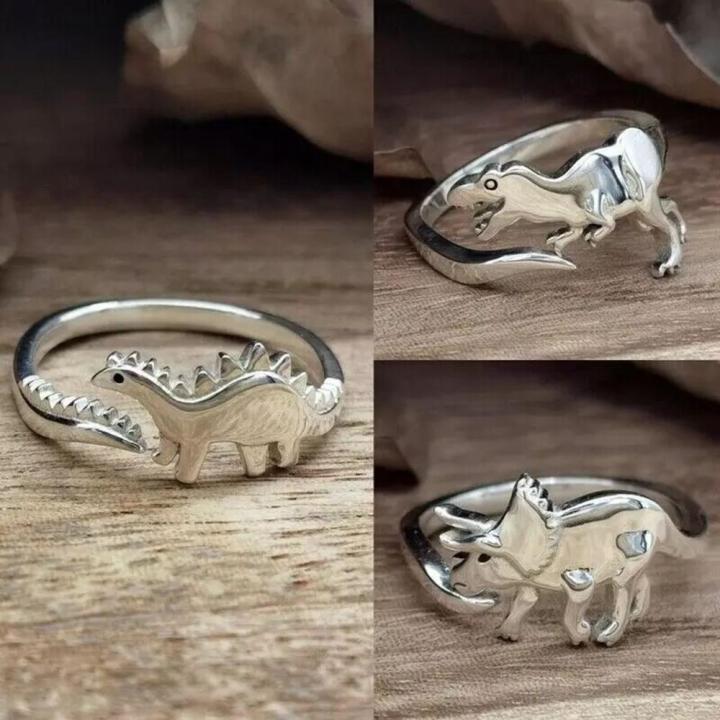 Dinosaur%20Rings%20Long-necked%20Dragon%20Stegosaurus%20Jewelry%20Toy%20Cute%20Animal%20Open%20Adjustable%20Ring%20Gift%20for%20Women%20Rings%20-%20Image%202