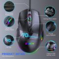MKESPN X10 9-Buttons RGB Wired Macro Definition Gaming Mouse. 