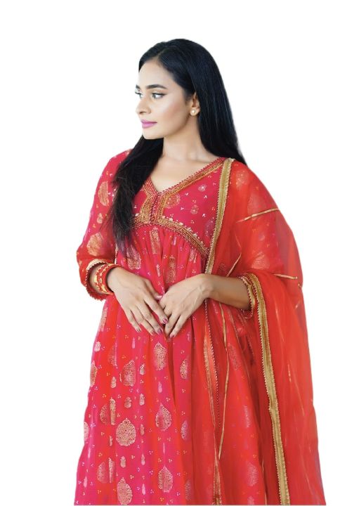 Red Naira cut with Alia Design