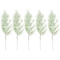 Artificial Pine Branches Cedar Sprig Pine Winter Leaves Christmas Snowy Greenery Branches for DIY Garland Home Garden Vase Decoration. 