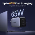 【3C Ports】UGREEN 65W GaN 3-Port Type C Android Charger Adapter Fast Charger for SAMSUNG S24 Ultra S23 S22 ultra  xiaomi 12T  iPhone 16 15 pro max 14 pro max13 pro 12 pro max Samsung Tab S7 Lenovo ASUS Laptop Fast Charger. 