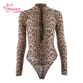 Muses Mall Women Swimming Playsuit Leopard Print Underwater Performance Surfing Bodysuit. 