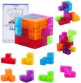 Magnetic Building Blocks Magic Magnetic 3D Puzzle Cubes - Set of 7 Multi Shapes Magnetic Blocks with 92 Models Book - Intelligence Developing and Stress Relief Fidget Toys. 