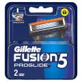 Gillette Fusion Proglide Blades for men with styling back blade - 2 count for Perfect Shave and Perfect Beard Shape FROM INDIA (SAM). 