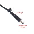 New style 4.5 x3.0 / 4.5*3.0 mm Power Cable Cord Connector DC Jack Charger Adapter Plug Power Supply Cable with LED Light for Dell Laptop. 