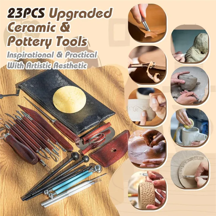 Clay%20Sculpting%20Tools,%20Basic%20Clay%20Pottery%20Carving%20Tool%20Kit%20with%20Wooden%20Handles%20and%20Tool%20Bag%20for%20Carving,%20Molding%20Durable%20-%20Image%205