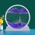 home decoration items3D Moving Sand Art Picture Round Glass Deep Sea Sandscape Hourglass Quicksand Craft Flowing Sand Painting Office Home Decor Gift. 