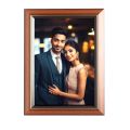 Custom A4 Photo Frame Wall Decoration with Gold Strip, Elegant Design for Home Display. 