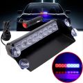 8 LEDs Car/Truck VIP Emergency Flasher Dash Strobe Warning Light Day Running Flash Led Police Lights 3 Flashing Modes 12V with Metal Cover. 