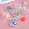 6Pcs/Set Mini Square Boxes Transparent Plastic Jewelry Storage Case Finishing Container Packaging Storage Box For Earrings Rings. 