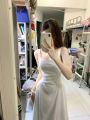 Tea Break French Style Zhao Lusi Star Same Evening Dress 2024 Summer New Slim Fit Braces in White Dress. 