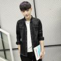 New Denim Shirt Long Sleeve Slim Korean Style Summer Shirt for Boys 2024 Spring Thin Coat Trendy Men's Top. 