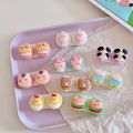 Color Girls Contact Lens Case Cute Cartoon Animal Food Ice Cream Contact Lens Box Colored Lenses Container Box for Party. 