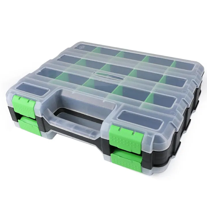 Hardware Storage Container Multipurpose Tools Organizer Box with 34 ...
