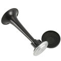 2PCS Black Air Horn Dual Trumpet Air Pump Air Horn Pipe Car Truck Train Boat. 