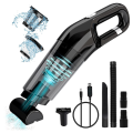 Hand Held Vacuum Cleaner Cordless Portable Handheld Vacuum Rechargeable Small Car Vacuum ABS Black with 120W High Power. 