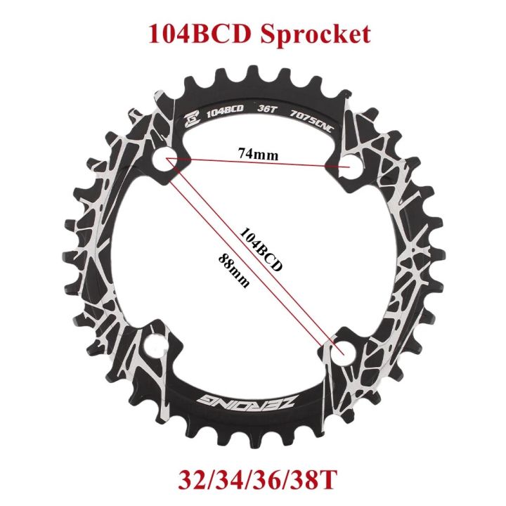 bike%20parts%20ZEROING%20MTB%20104BCD%20Chainrings%20Crown%20Sprocket%20Teeth%20Disc%2032%2034%2036%2038T%20Crankset%20Sprocket%20Narrow%20Wide%20Chain%20Wheel%20MTB%20Bicycle%20Parts%20-%20Image%202