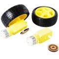 Intelligent Robot Car Chassis Tracking Equipment Kit/2WD Speed Encoder Wheel Gear Motor For Arduino DIY. 