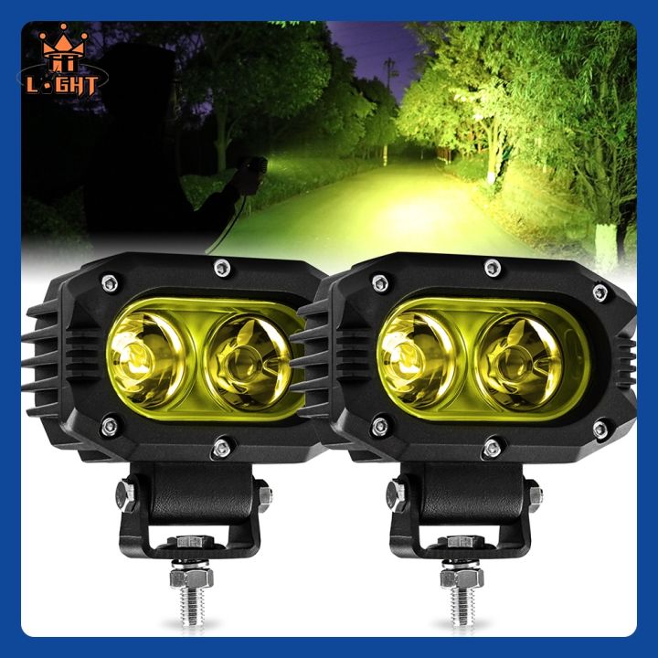 ♛COLIGHT 1PC Super Bright 4inch 48W Offroad LED Work Light Bar Spot Flood Beam DRL 4x4 LED Fog Yellow Light ATV LED Bar For Lada Truck Car 12v 24v
