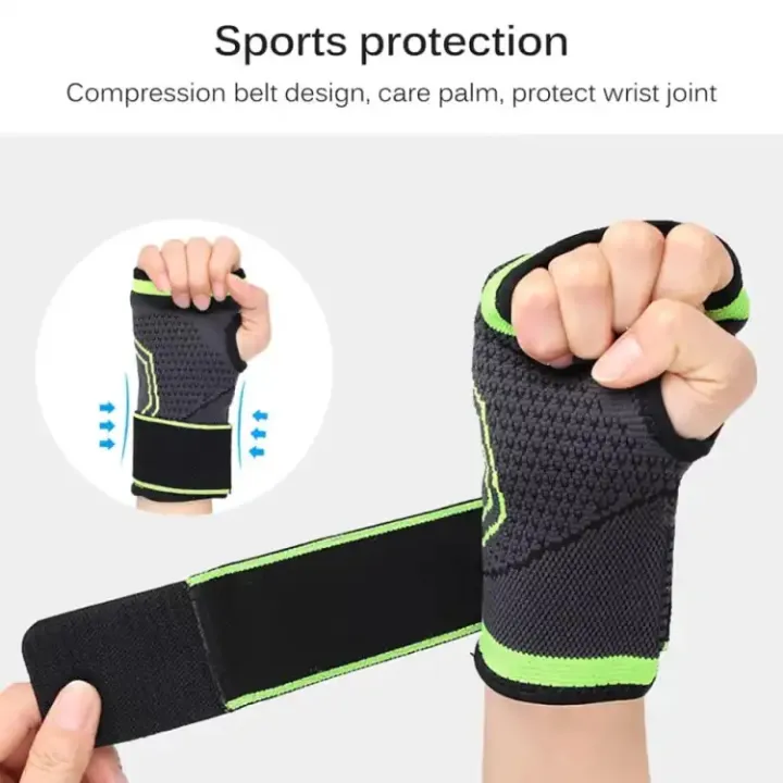 1Pcs Palm Supporter – Wrist Support Sleeve Half-Finger Wrist Band Wrist Palm Support Brace Compression Wrist Sleeve for Men Women