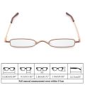 Light Weight Slim Small Metal Frame Eyewear Reading Glasses Vision Care Resin Lens. 