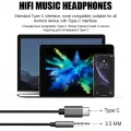 Type C Wired Earphone For Samsung Galaxy S23 S21 S22 Ultra Plus 3.5 mm Earbuds Headphones A54 A34 A53 A53 Accessories. 
